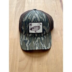 Heybo Outdoors Duck Patch Camo Trucker Hat Brown Mesh Snapback Hunting Sport Men